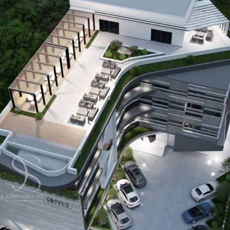 Plan ALHO16-41Room Hotel Architectural Plan on 1,800 Sq.m Land
