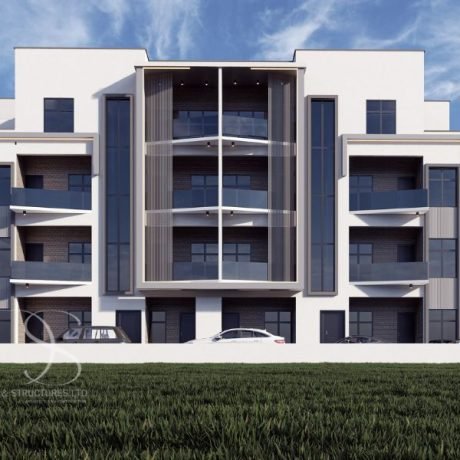 Plan BOFL27- Multi-Unit Apartment Architectural Plan on 750 Sq.m Land