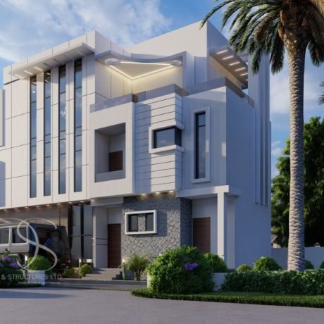 Plan CHDU54-3 Bedroom Duplex with a 2-Bedroom Flat on 300sq.m Land