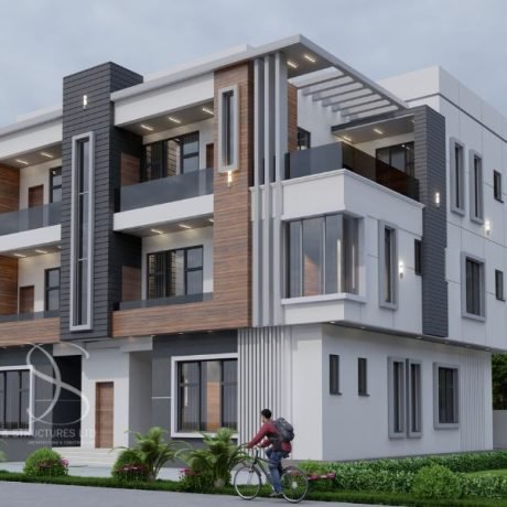 Plan CHFL17-Multi-Unit Residential Building | 8 Luxury Flats on 600 Sq.m
