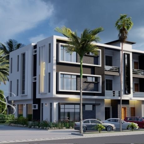 Plan CHFL06-3Bedroom Flats Design Sitting on a 750 Sq.m Land