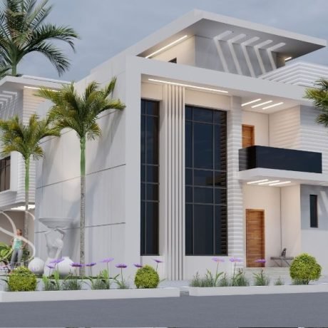 Plan HRDU39-5 Bedroom Duplex with 3Bedroom Duplex on 600sq.m Land
