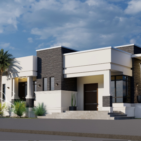 Plan JUBU07-4Bedroom Contemporary Bungalow on 540 Sq.m Land