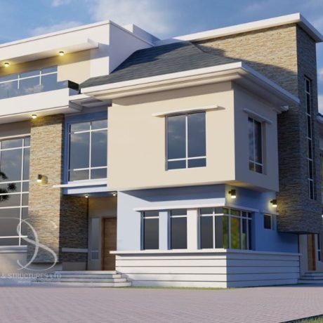 Plan MEDU58-5Bedroom Duplex Design on 500 Sq.m Land