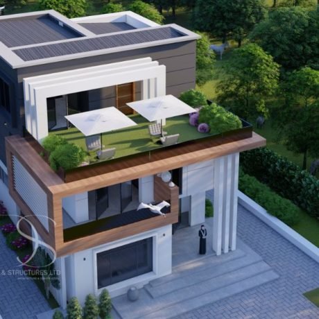 Plan OFDU66-5 Bedroom Duplex Architectural Plan on 450 Sq.m Land