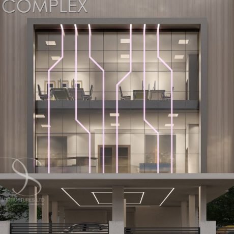 Plan OOOF03-Office and Residential Complex – 8 Office Spaces & 2 Self-Contained Units on 450 Sq.m Land