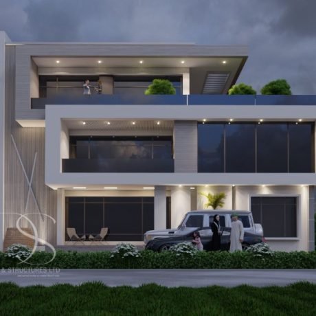 Plan SODU62-5 Bedroom Duplex with Basement, Pool & Separate BQ on 1,100 Sq.m Land
