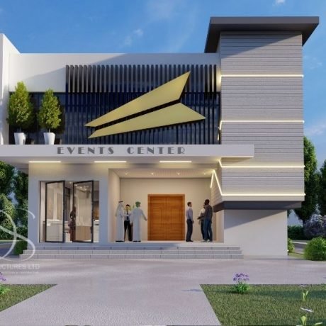 Plan DUEV02-200-300 Seater Event Center on 450 Sq.m Land
