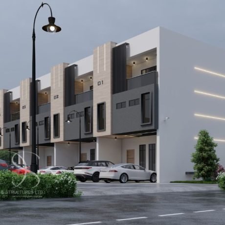 Plan VDTE11-4 Units of 5 Bedroom Terrace Homes & 4 Units of 5Bedroom Semi-Detached Duplexes on 1,400 Sq.m Land